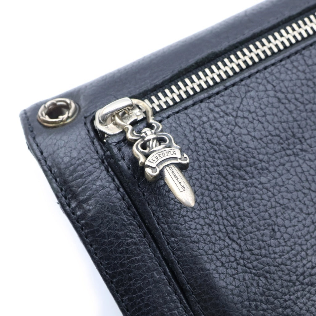 CHROME HEARTS(クロムハーツ) WAVE ウェーブ レザーウォレット 財布 ブラック