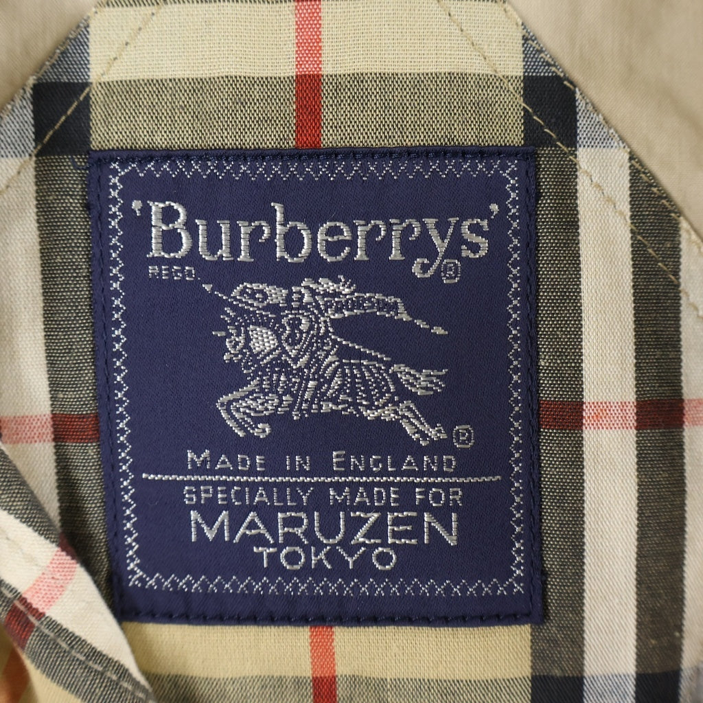 BURBERRYS(バーバリーズ) 80S VINTAGE ヴィンテージ インナーノバチェック フード着脱 ジップアップ ステンカラーコート ブラウン C-TK 83