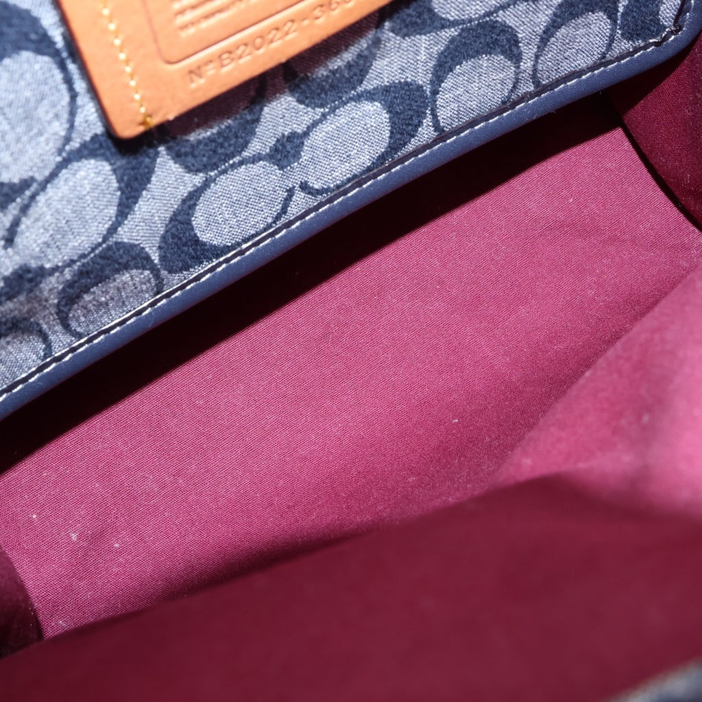 COACH(コーチ) Tote 22 In Signature Chambray シグネチャーシャンブレー 2WAYショルダー トートバッグ グレー B2022-3663 レディース