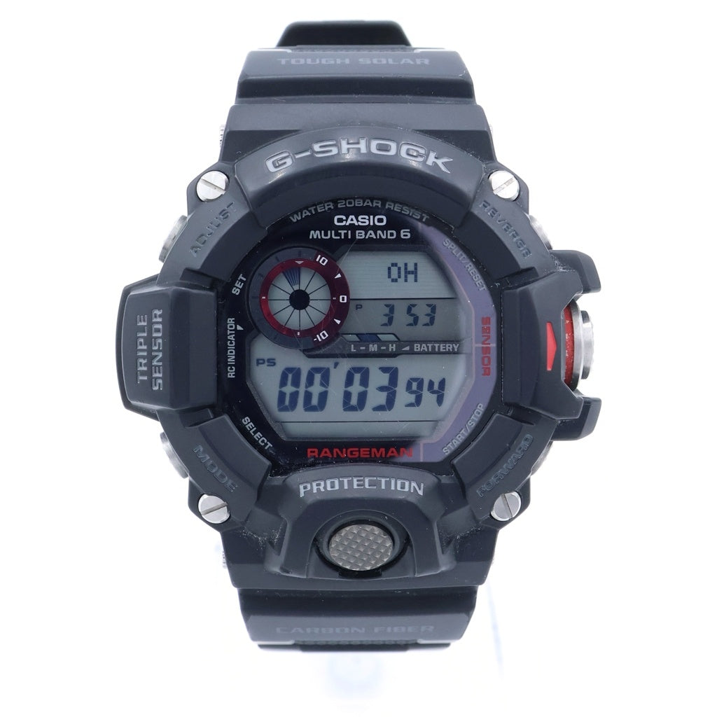 CASIO(カシオ) G-SHOCK RANGEMAN ジーショック レンジマン デジタル電波 ソーラー腕時計 ブラック GW-9400J