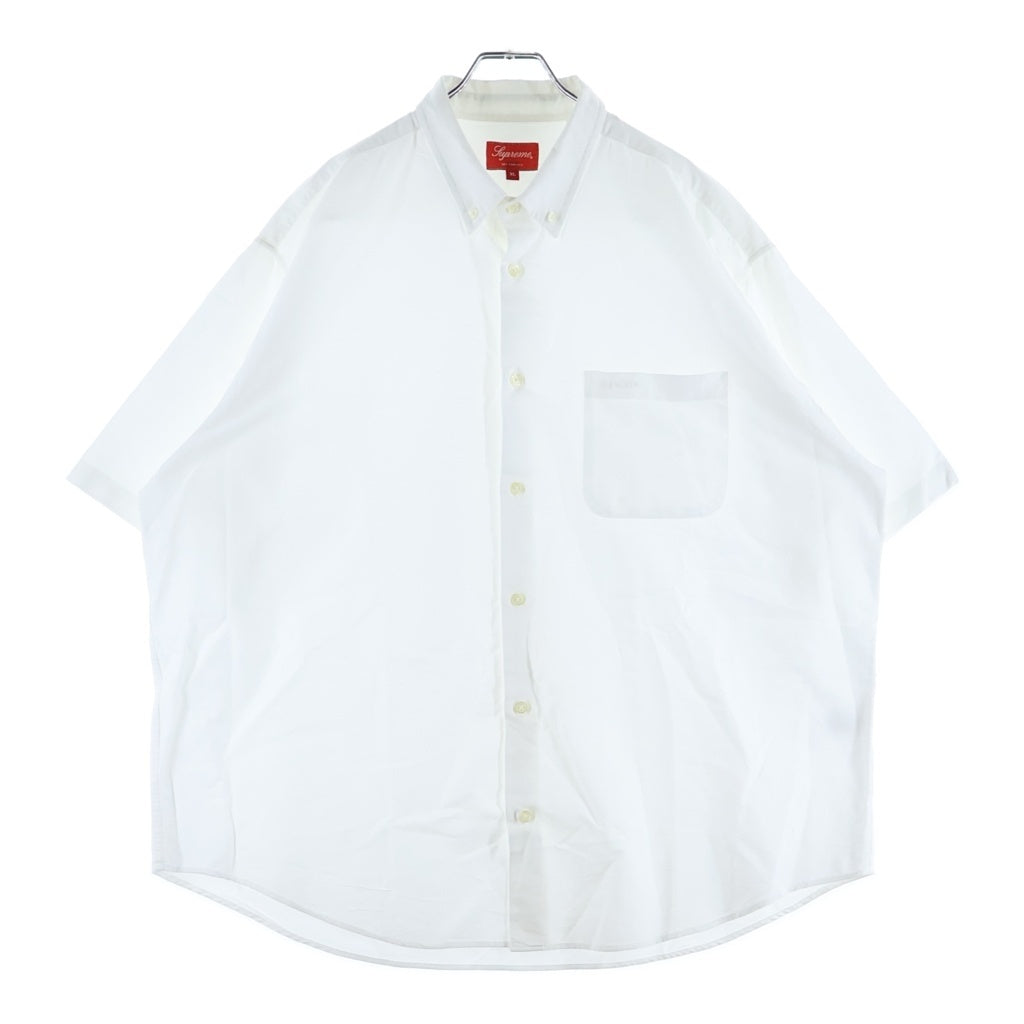 SUPREME(シュプリーム) Loose Fit Oxford S/S Shirt ルーズフィット オックスフォード半袖シャツ ホワイト