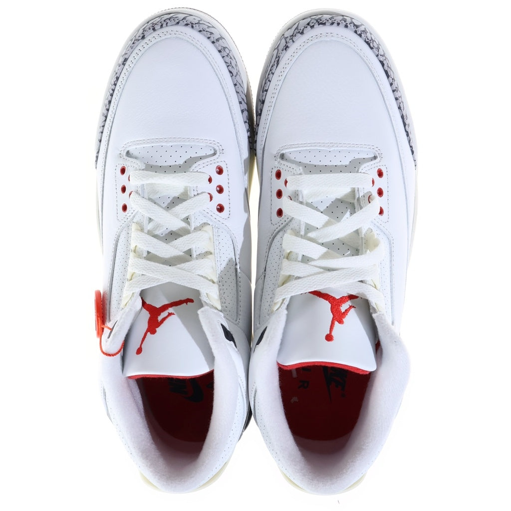 NIKE(ナイキ) AIR JORDAN 3 RETRO WHITE CEMENT REIMAGINED エアジョーダン3 レトロ セメント リイマジンド ハイカットスニーカー ホワイト US9.5/27.5cm DN3707-100 DM3707-100