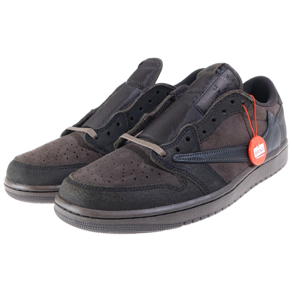 NIKE(ナイキ) ×TRAVIS SCOTT AIR JORDAN LOW OG SP VELVET BROWN トラヴィススコット エアジョーダン1 ベルベット ローカットスニーカー ブラウン US10/28cm DM7866-202