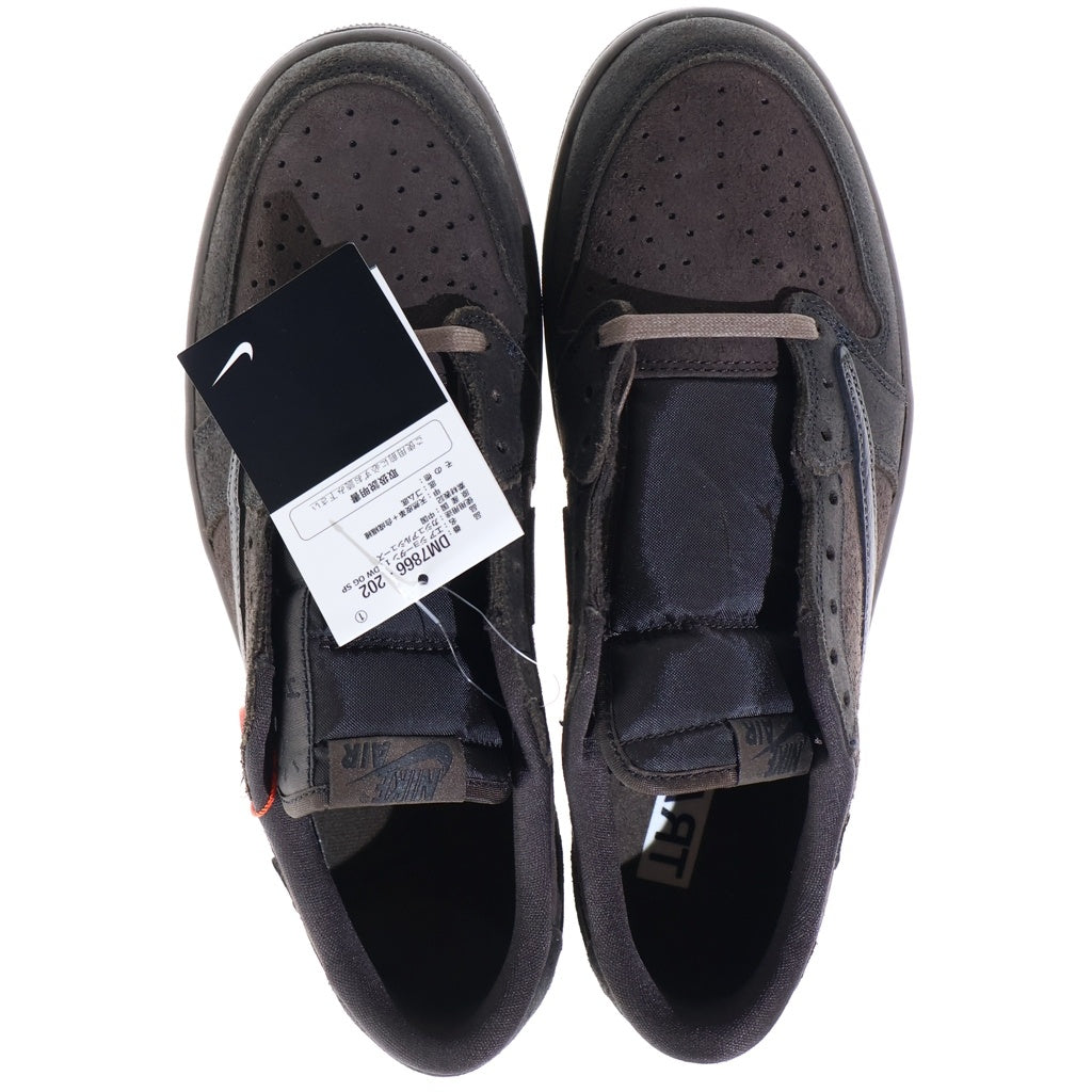 NIKE(ナイキ) ×TRAVIS SCOTT AIR JORDAN LOW OG SP VELVET BROWN トラヴィススコット エアジョーダン1 ベルベット ローカットスニーカー ブラウン US10/28cm DM7866-202