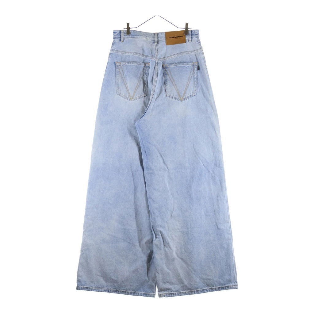 VETEMENTS(ヴェトモン) 23SS PLAIN BAGGY JEANS ワイド バギーデニムパンツ インディゴ UE63PA305N1
