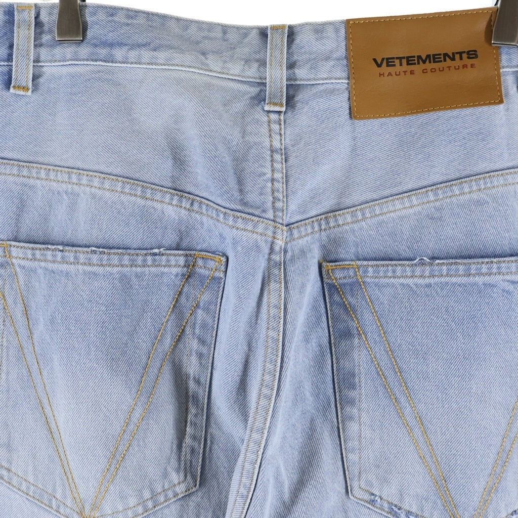 VETEMENTS(ヴェトモン) 23SS PLAIN BAGGY JEANS ワイド バギーデニムパンツ インディゴ UE63PA305N1