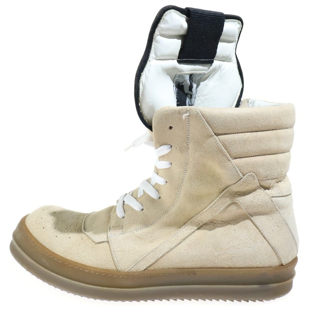 Rick Owens(リックオウエンス) 14SS GEO BASKET ジオバスケット スウェードレザー ハイカットスニーカー ベージュ