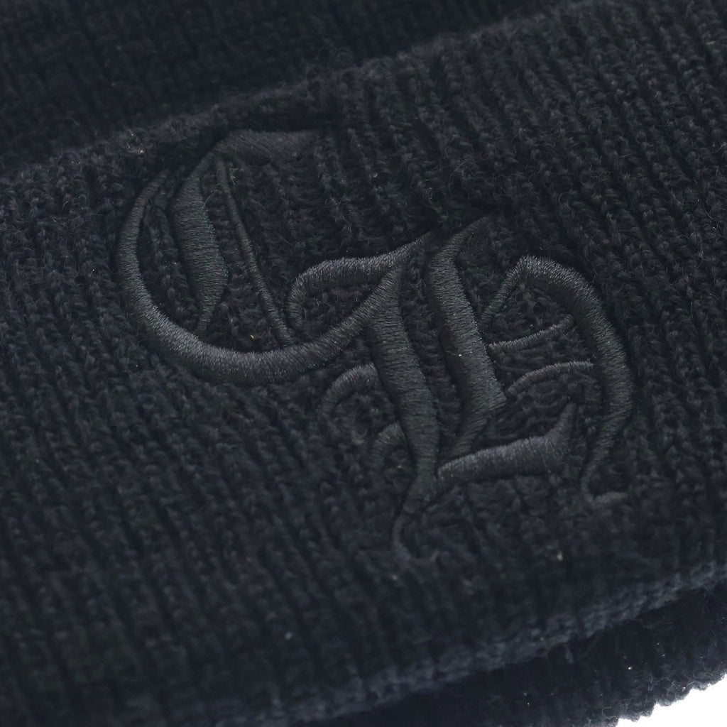 CHROME HEARTS(クロムハーツ) CH Logo Embroidery Beanie CHロゴ刺繍 ウールニットビーニー ニット帽 帽子 ブラック