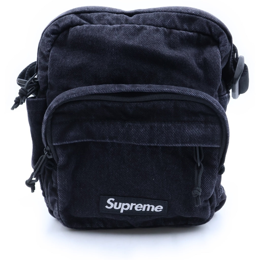 SUPREME(シュプリーム) 25AW Denim Shoulder Bag デニム スモールボックスロゴ ショルダーバッグ ブラック
