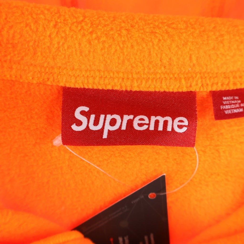 SUPREME(シュプリーム) 24AW Polartec Facemask Half Zip Hooded Sweatshirt ポーラーテック フェイスマスク フリース ハーフジップフーデッドスウェットシャツ パーカー オレンジ