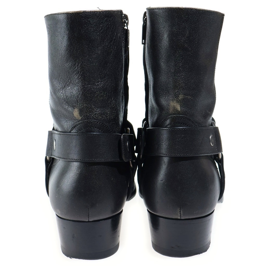 SAINT LAURENT PARIS(サンローランパリ) WYATT ワイアット リングブーツ ハイカットブーツ ブラック