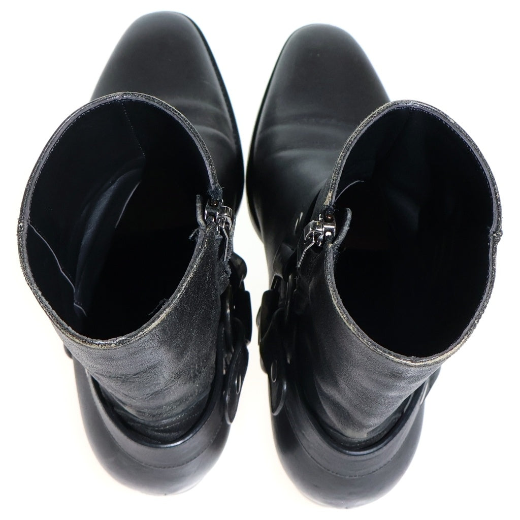 SAINT LAURENT PARIS(サンローランパリ) WYATT ワイアット リングブーツ ハイカットブーツ ブラック