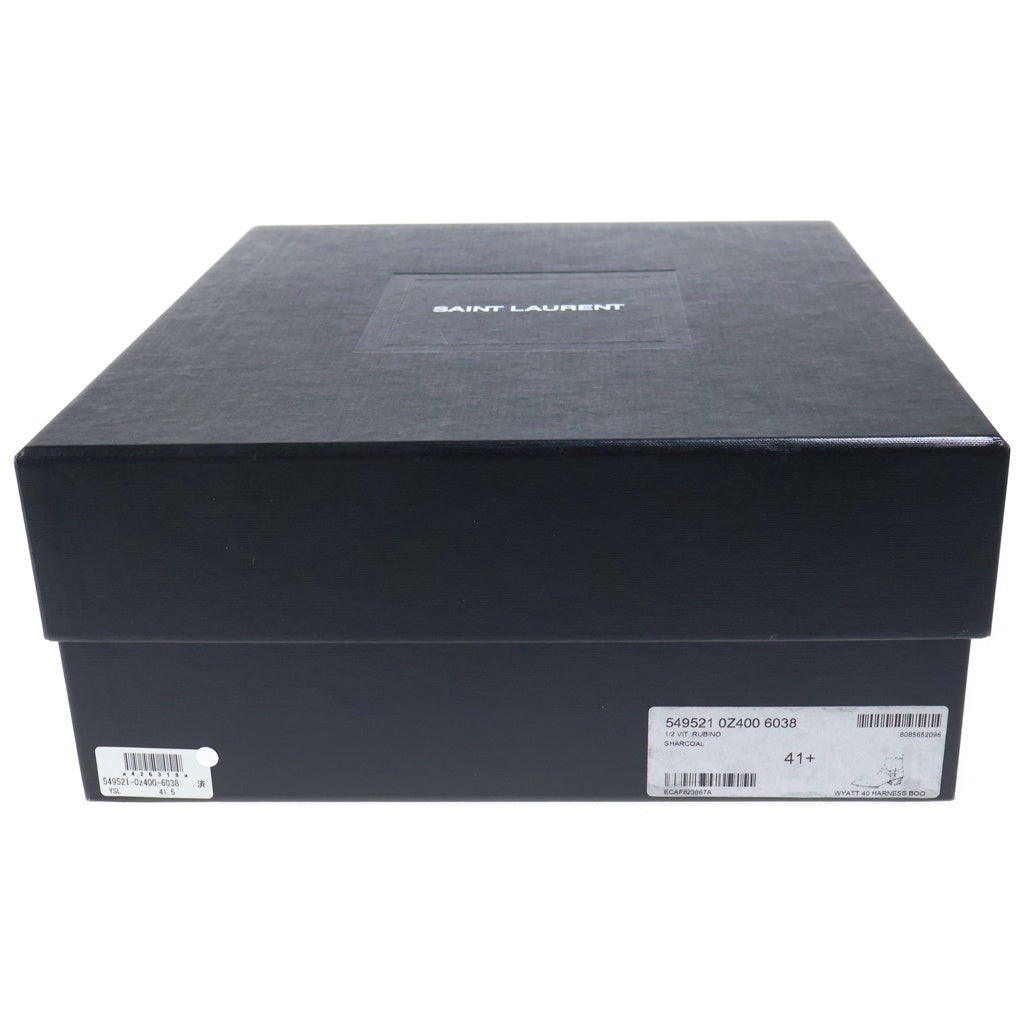 SAINT LAURENT PARIS(サンローランパリ) WYATT ワイアット リングブーツ ハイカットブーツ ブラック