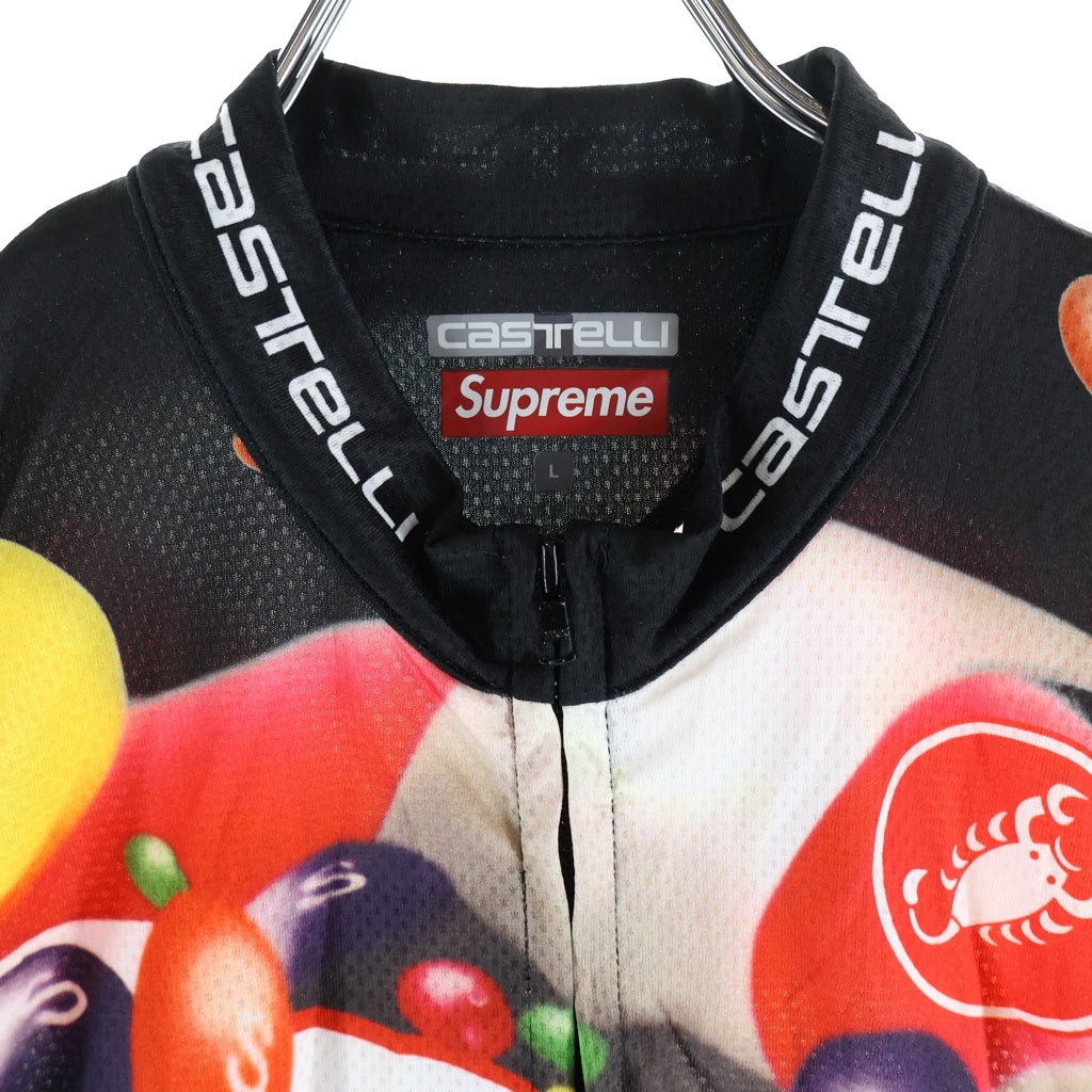 SUPREME(シュプリーム) 21AW ×Skittles ×Castelli スキットルズ カステリ グラフィックプリント サイクルジャージ ブラック
