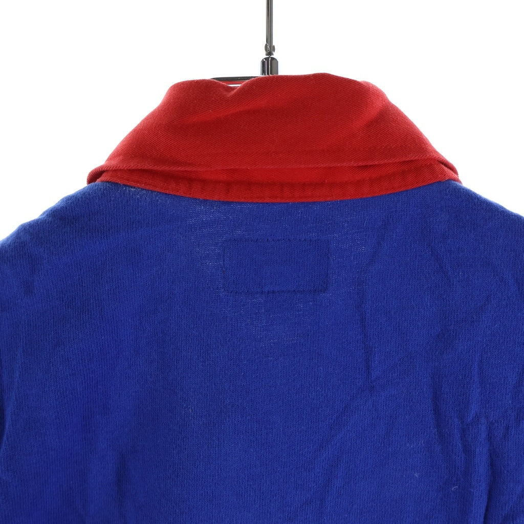 SUPREME(シュプリーム) 16SS S/S Rugby ロゴプリント 半袖ラガーシャツ ポロシャツ ブルー/レッド