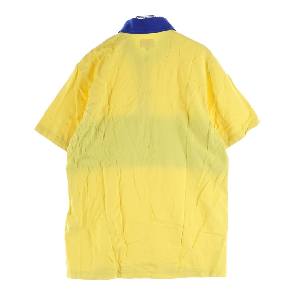 SUPREME(シュプリーム) 16SS S/S Rugby ロゴプリント 半袖ラガーシャツ ポロシャツ ブルー/イエロー