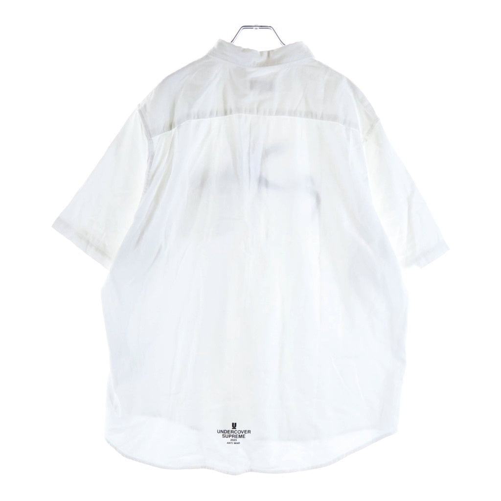 SUPREME(シュプリーム) 23SS ×UNDERCOVER S/S Flannel Shirt アラビックロゴプリント フランネル半袖シャツ ホワイト