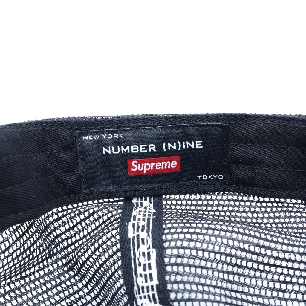 SUPREME(シュプリーム) 25AW xNumber (N)ine xMickey Mouse Mesh Back 5-Panel ナンバーナイン ミッキーマウス 5パネル メッシュベースボールキャップ ブラック