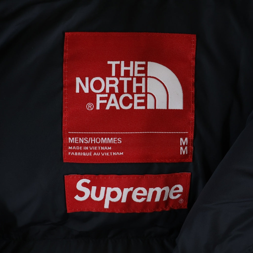 SUPREME(シュプリーム) 21SS ×THE NORTH FACE Studded Nuptse Jacket ザノースフェイス スタッズ ヌプシ ジップアップフーデッドナイロンダウンジャケット ブラック/レッド NF0A5IQW