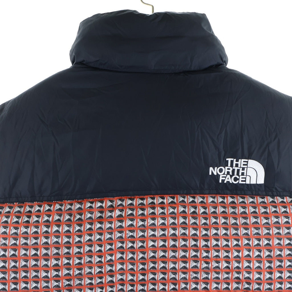 SUPREME(シュプリーム) 21SS ×THE NORTH FACE Studded Nuptse Vest ザノースフェイス スタッズ ヌプシ ジップアップフーデッドナイロンダウンベスト ブラック/レッド NF0A5IQX
