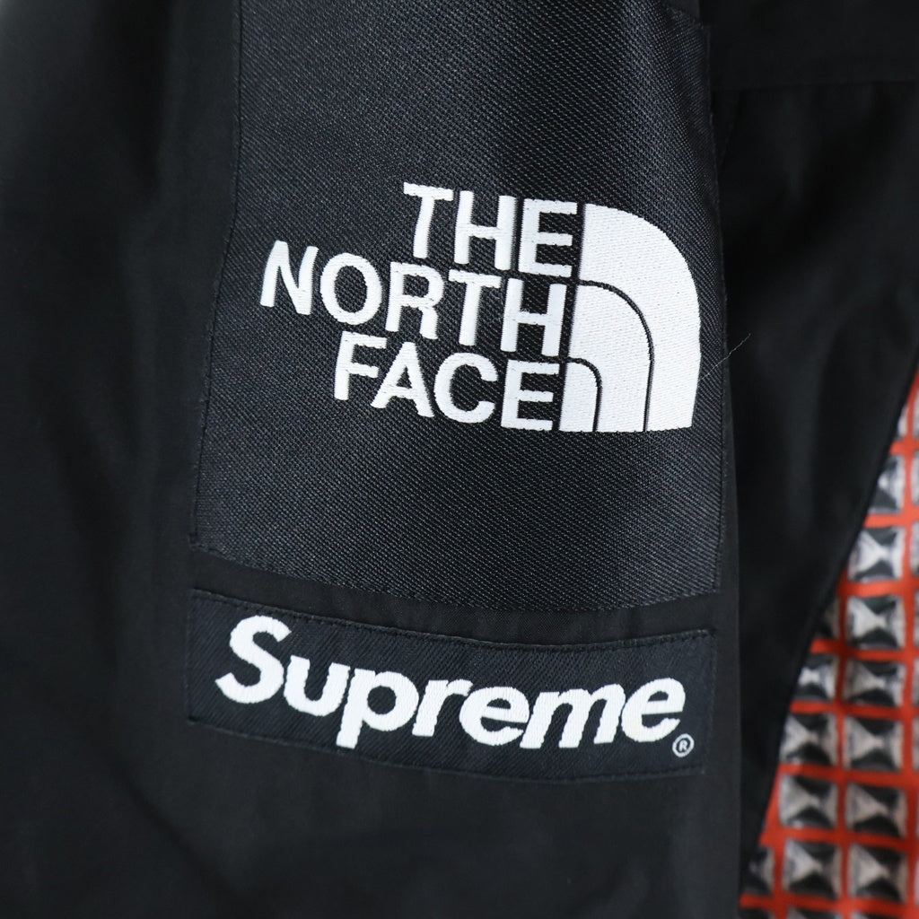 SUPREME(シュプリーム) 21SS ×THE NORTH FACE Studded Mountain Light Jacket ザノースフェイス スタッズ マウンテン ジップアップフーデッドナイロンジャケット ブラック/レッド NP12103I