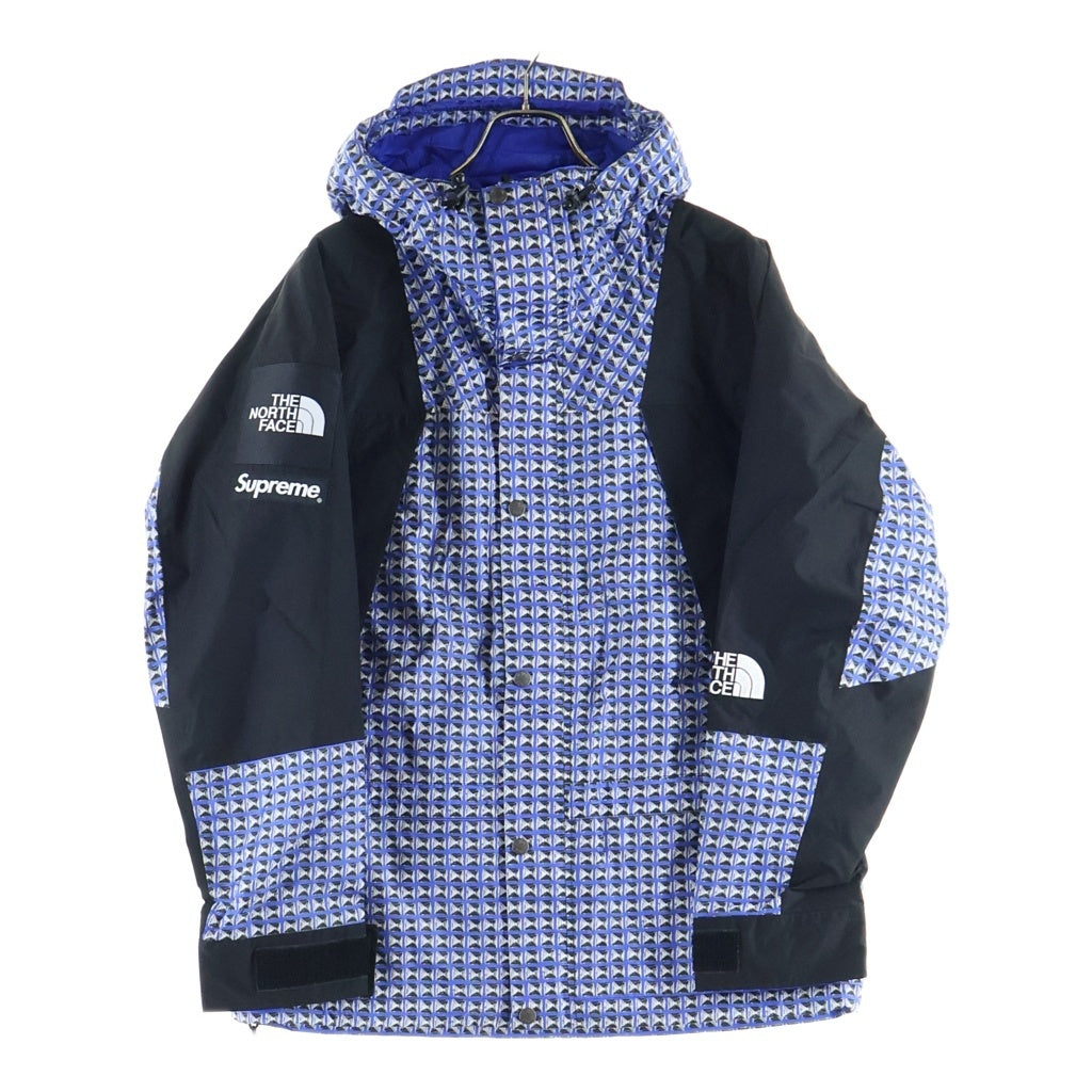 SUPREME(シュプリーム) 21SS ×THE NORTH FACE Studded Mountain Light Jacket ザノースフェイス スタッズ マウンテン ジップアップフーデッドナイロンジャケット ブラック/ブルー NP12103I
