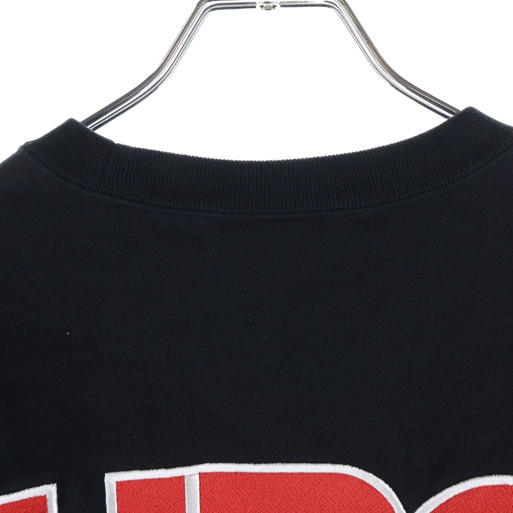 SUPREME(シュプリーム) 19AW ×HONDA ×Fox Racing Crewneck ホンダ フォックスレーシング ロゴエンブロイダリー プルオーバークルーネックスウェットパーカー ブラック