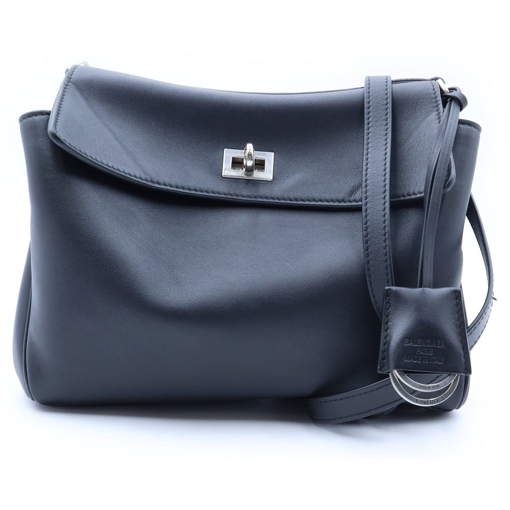 BALENCIAGA(バレンシアガ) Rodeo ロデオ スムースカーフスキンレザー スモール ショルダーメッセンジャーバッグ ブラック 827583 レディース