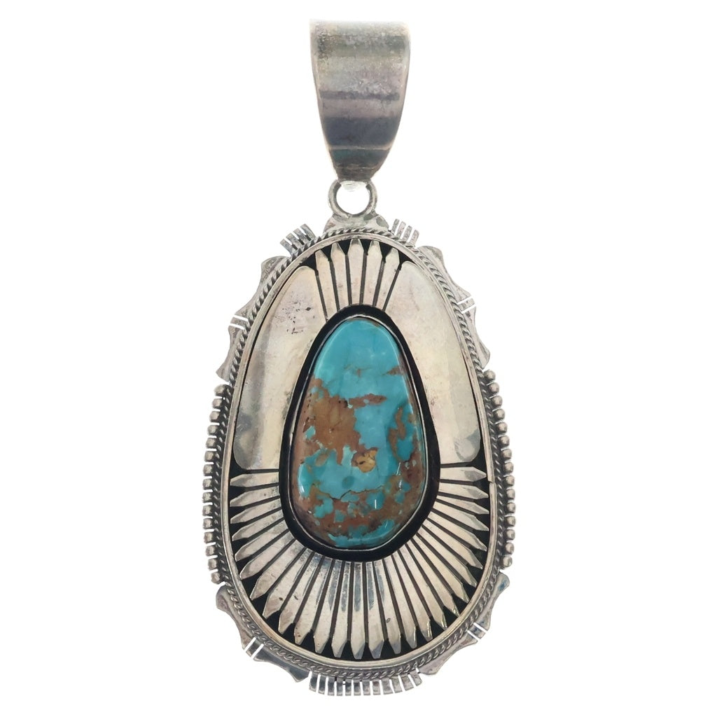INDIAN JEWELRY(インディアンジュエリー) BENNIE RATION NAVAJO ベニーレーション ナバホ族 ターコイズ インディアンジュエリー ペンダントトップ シルバー