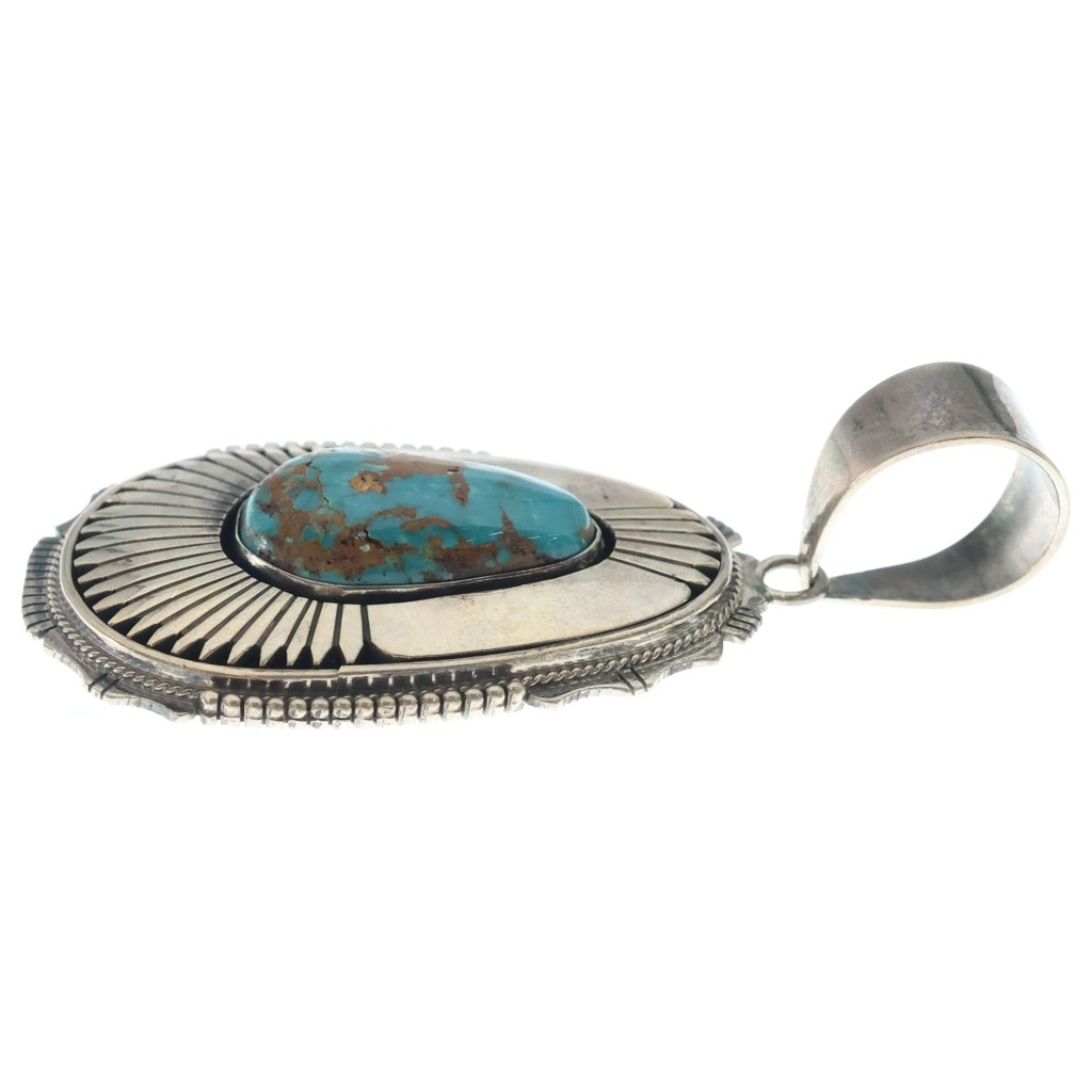 INDIAN JEWELRY(インディアンジュエリー) BENNIE RATION NAVAJO ベニーレーション ナバホ族 ターコイズ インディアンジュエリー ペンダントトップ シルバー