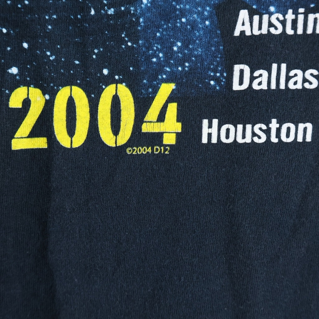 VINTAGE(ヴィンテージ) 00S D12 US TOUR 2004 Hip-Hop Rap Tee Eminem ラッププリント Tシャツ 半袖カットソー ブラック