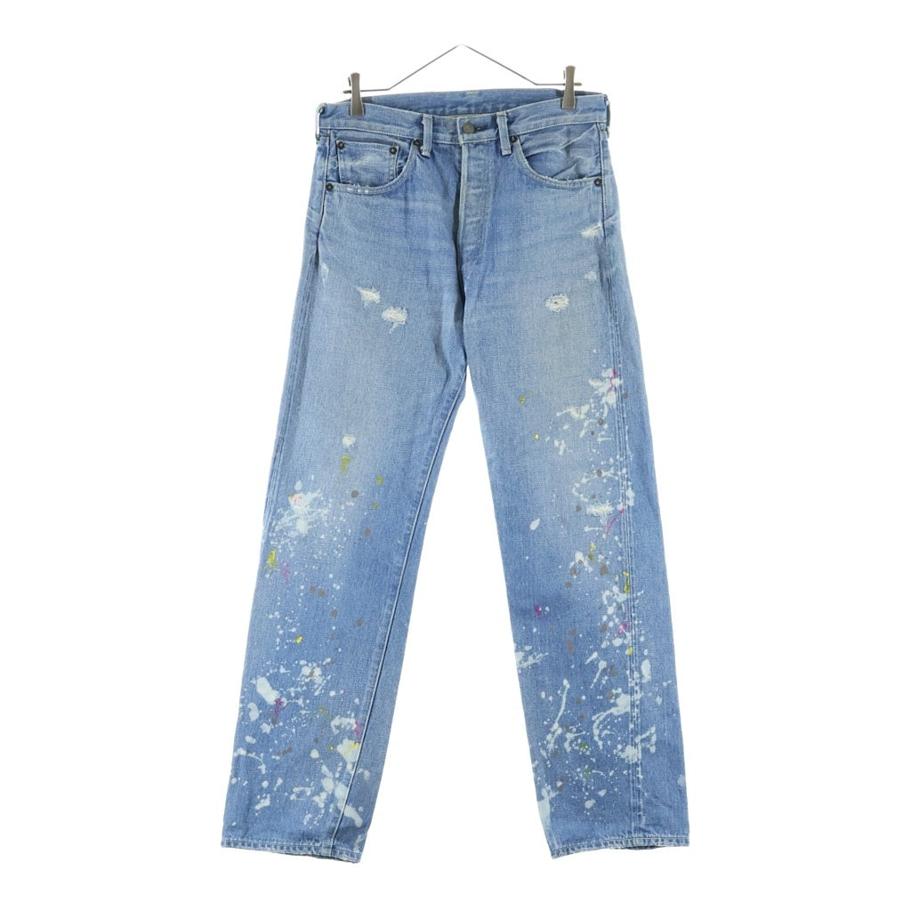 Levi's(リーバイス) ×FRAGMENT DESIGN 501XX フラグメントデザイン 藤原ヒロシ 501本限定 ペイント加工 ヴィンテージ デニムパンツ インディゴ 55501-0068