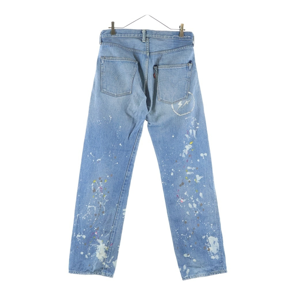 Levi's(リーバイス) ×FRAGMENT DESIGN 501XX フラグメントデザイン 藤原ヒロシ 501本限定 ペイント加工 ヴィンテージ デニムパンツ インディゴ 55501-0068
