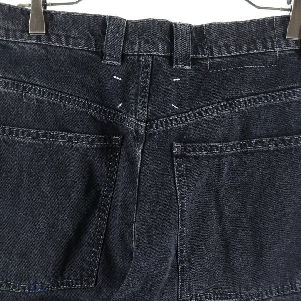 Maison Margiela(メゾンマルジェラ) 23AW ペイント加工 ジップフライ ペインター デニムパンツ ブラック S50LA0204