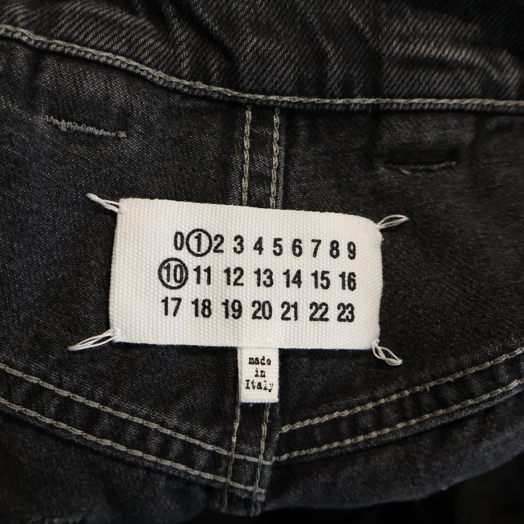 Maison Margiela(メゾンマルジェラ) 23AW ペイント加工 ジップフライ ペインター デニムパンツ ブラック S50LA0204