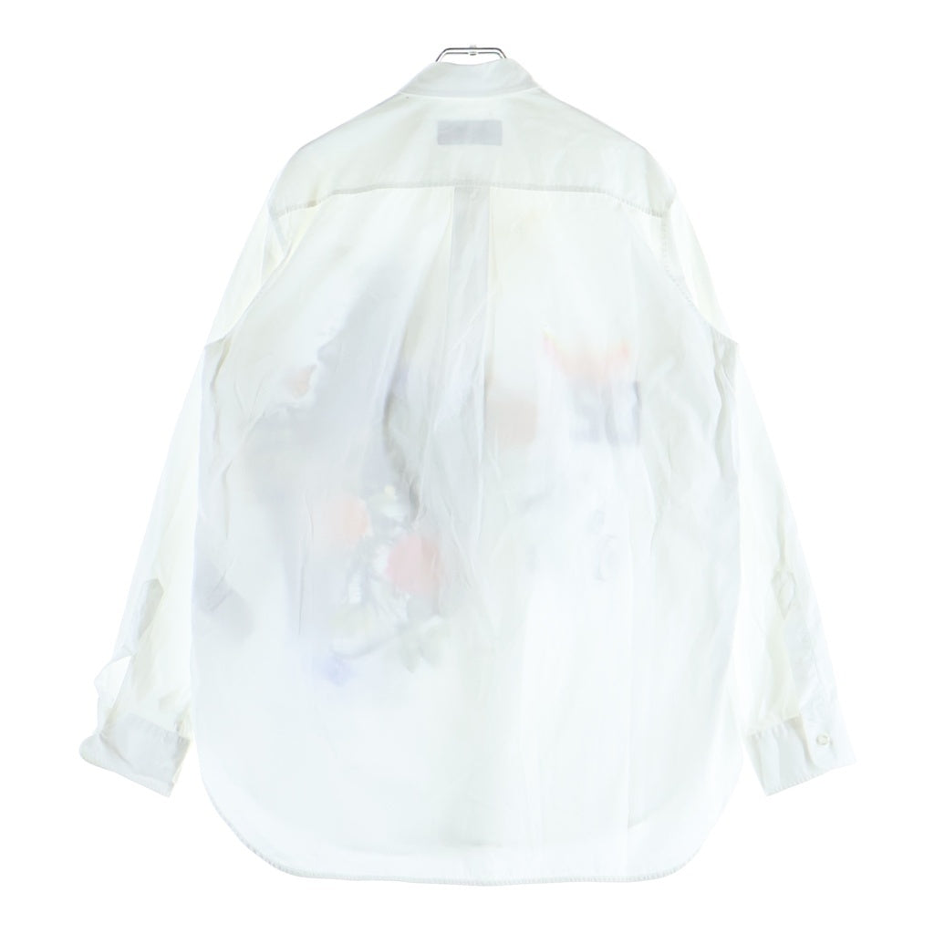 DSQUARED2(ディースクエアード) 20SS 花柄プリント レギュラーカラー コットン 長袖シャツ ホワイト S71DM0303 S36275