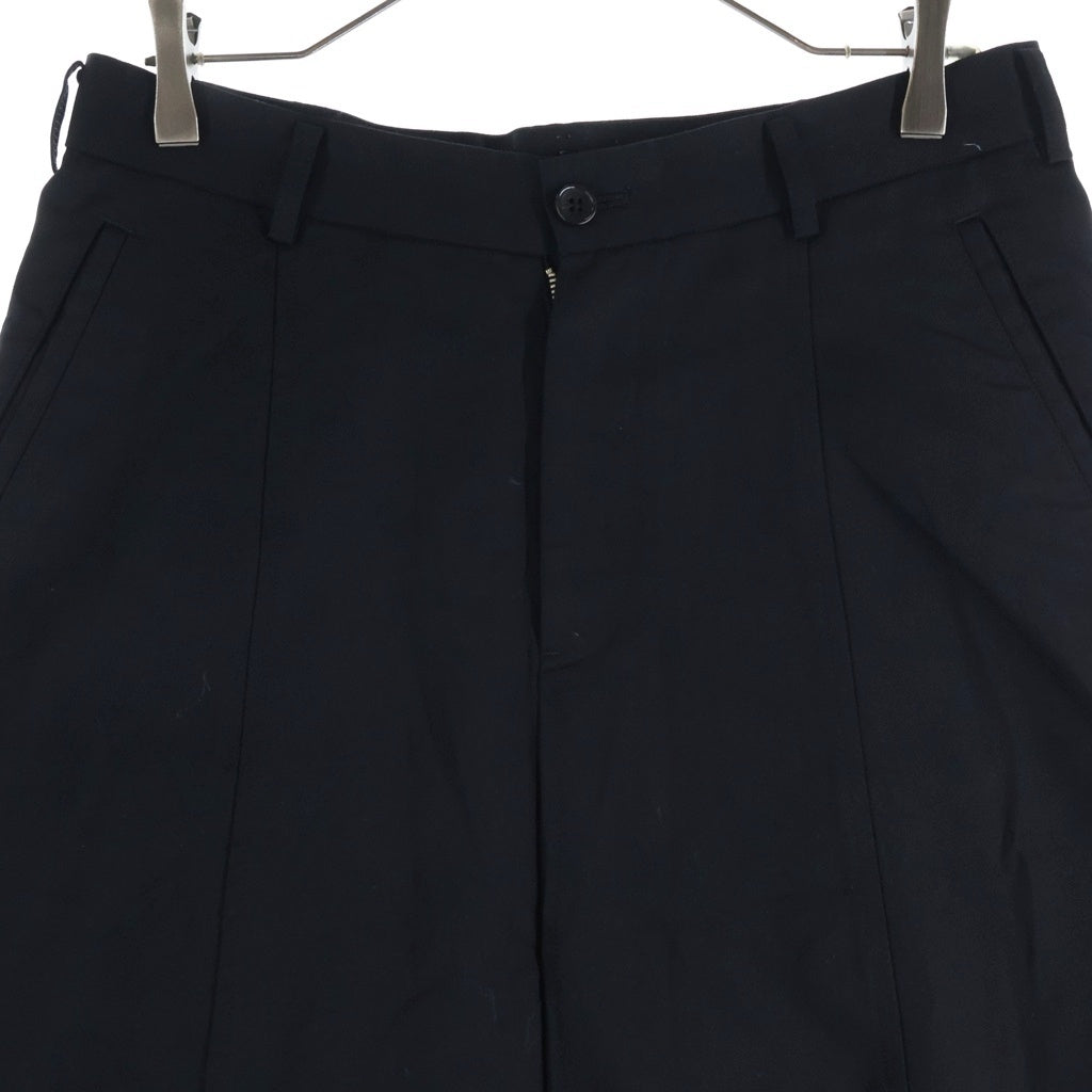 BLACK COMME des GARCONS(ブラックコムデギャルソン) 09SS AD2008 ウール ジップフライ ショート サルエルパンツ ブラック 1C-P009