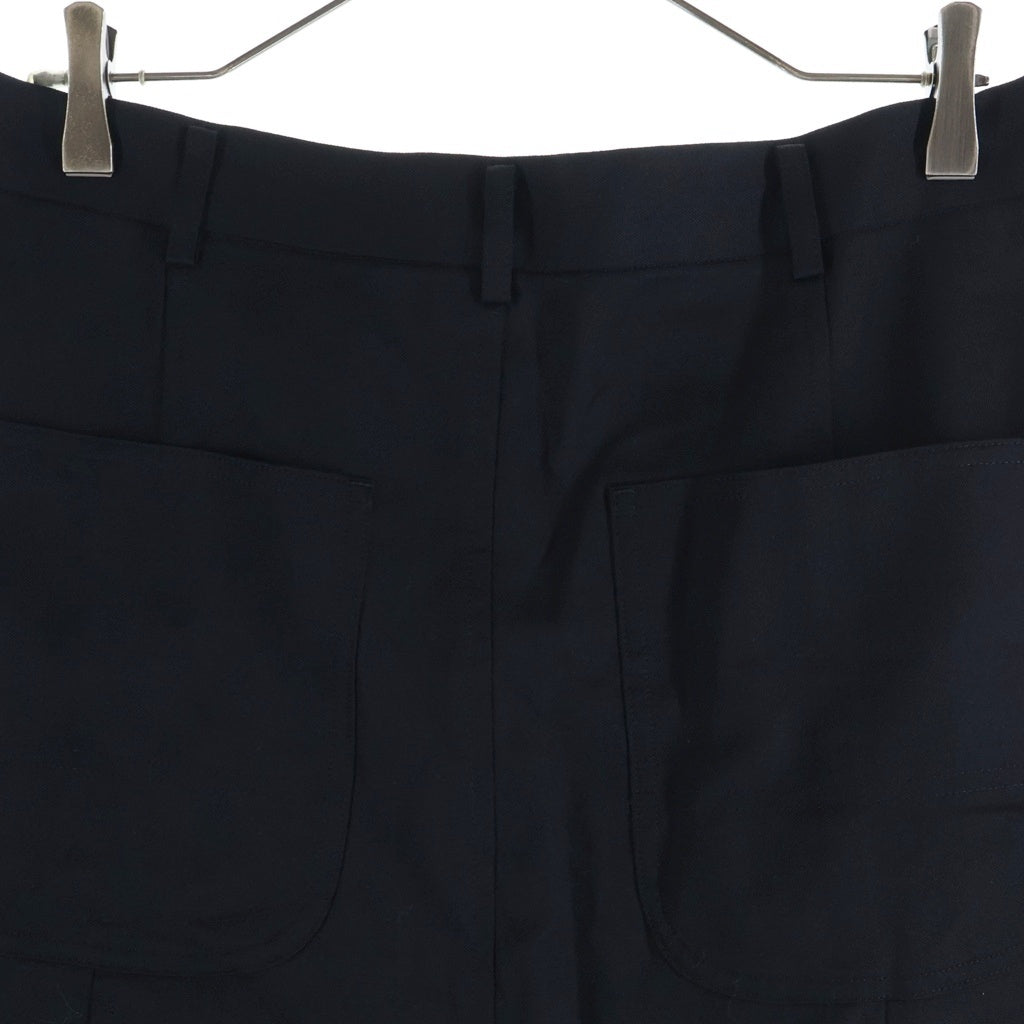 BLACK COMME des GARCONS(ブラックコムデギャルソン) 09SS AD2008 ウール ジップフライ ショート サルエルパンツ ブラック 1C-P009
