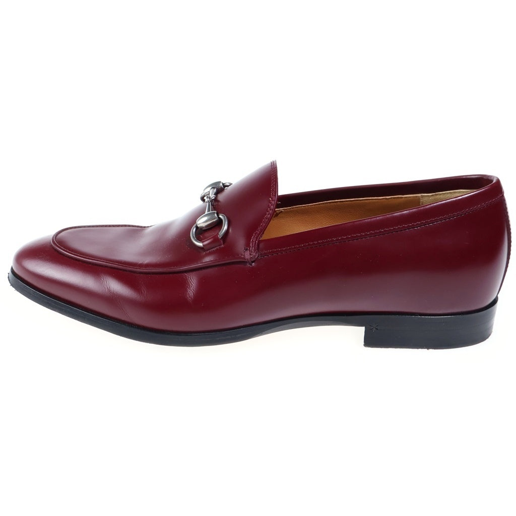 GUCCI(グッチ) ホースビット レザー ローファー シューズ バーガンディー 795116