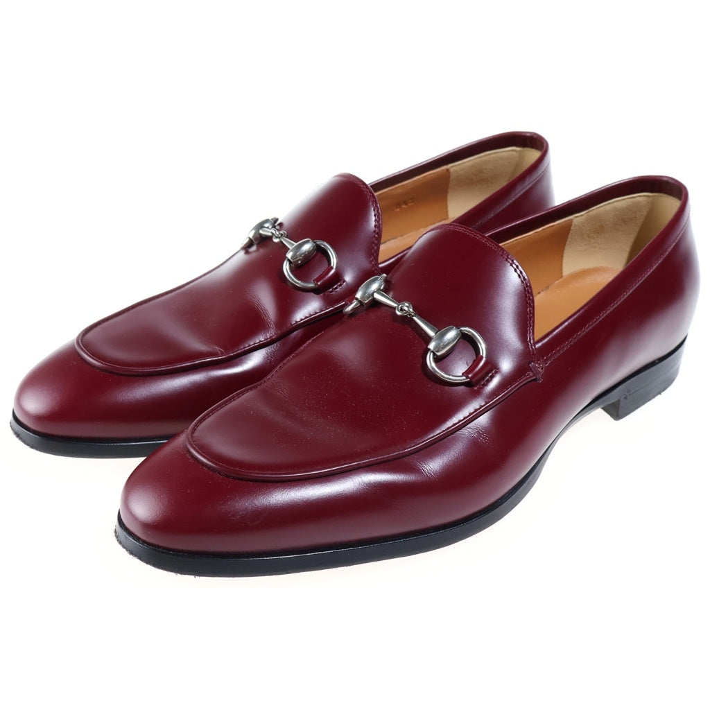 GUCCI(グッチ) ホースビット レザー ローファー シューズ バーガンディー 795116