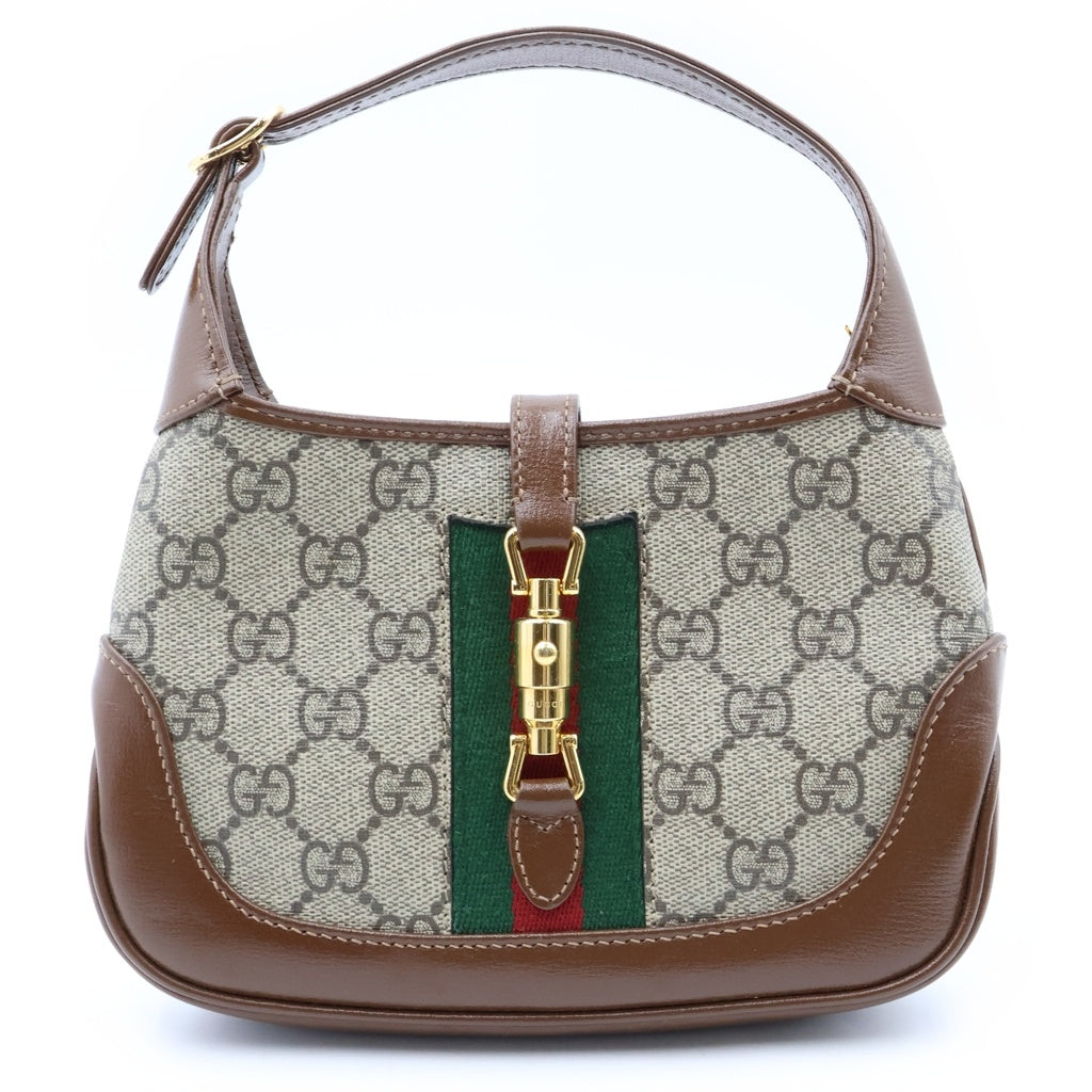 GUCCI(グッチ) ジャッキー 1961 GGスプリームキャンバス 2WAY ショルダー ハンドミニバッグ ブラウン 637092 レディース
