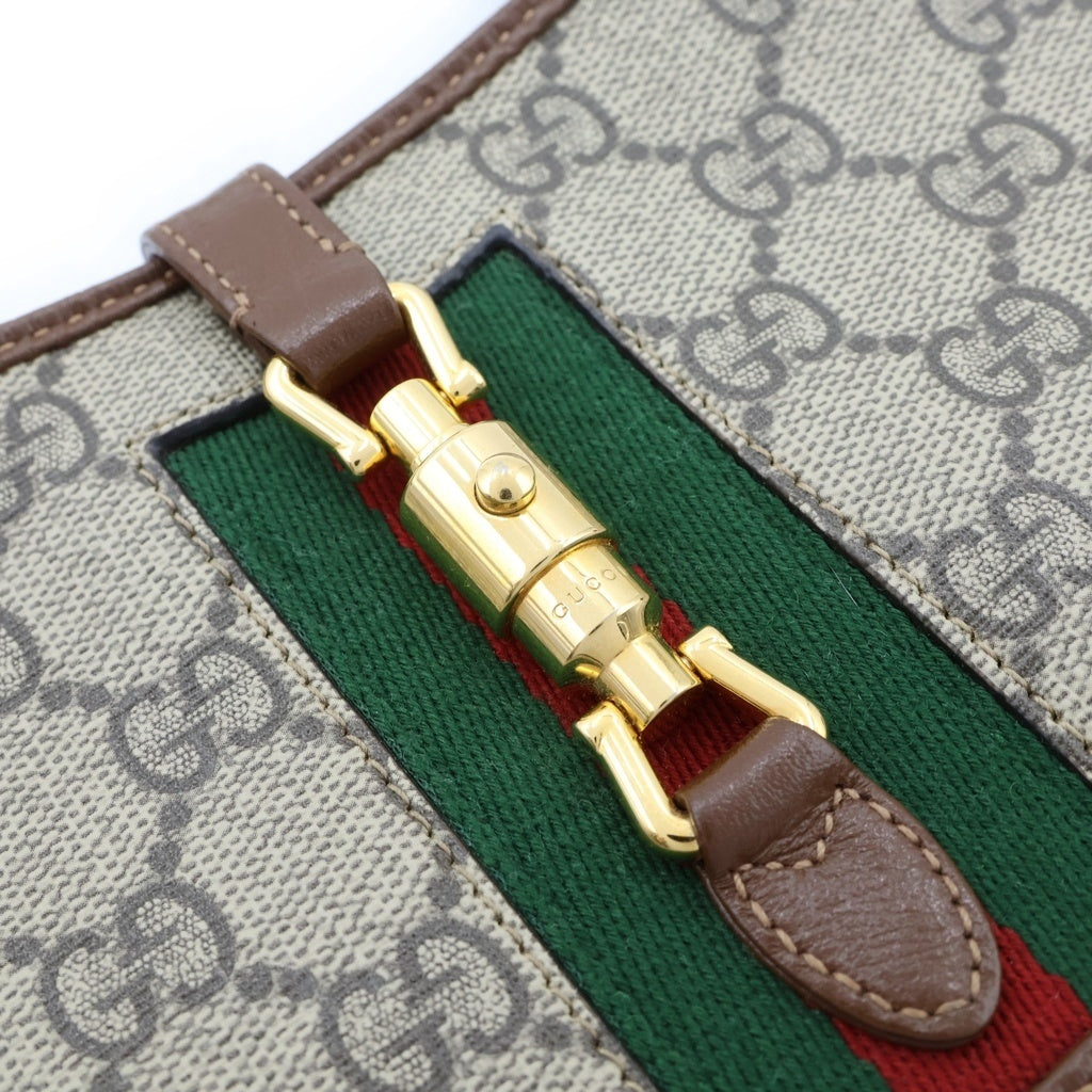 GUCCI(グッチ) ジャッキー 1961 GGスプリームキャンバス 2WAY ショルダー ハンドミニバッグ ブラウン 637092 レディース