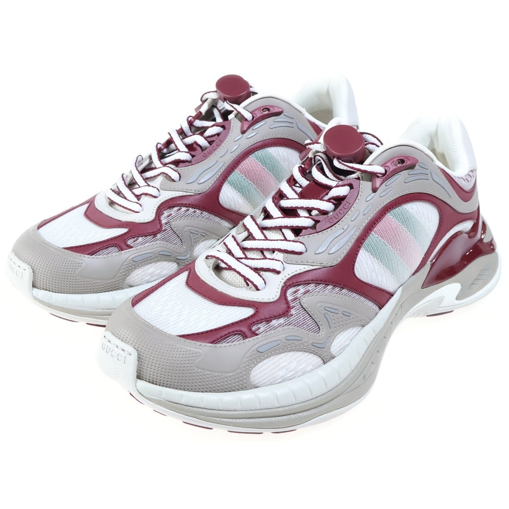 GUCCI(グッチ) GUCCI 2.0 メッシュ ローカットスニーカー バーガンディー/グレー 814040
