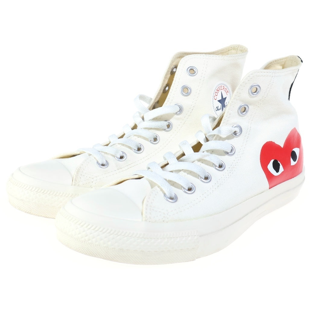CONVERSE(コンバース) ×PLAY COMME des GARCONS ALL STAR HI プレイコムデギャルソン オールスター ハイカットスニーカー ホワイト US7.5/26cm 1CK709