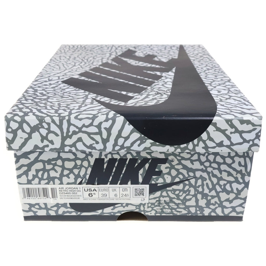 NIKE(ナイキ) AIR JORDAN 1 RETRO HIGH OG WHITE CEMENT ELEPHANT エアジョーダン1 ホワイトセメント ハイカットスニーカー レディース ホワイト/グレー US6.5/24.5cm DZ5485-052