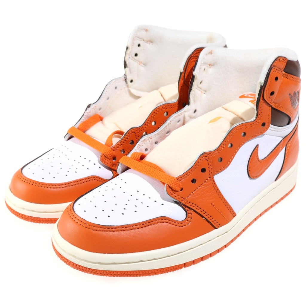 NIKE(ナイキ) WMNS AIR JORDAN 1 HIGH OG STARFISH ウィメンズ エアジョーダン1 スターフィッシュ ハイカットスニーカー レディース ホワイト/オレンジ US8/25cm DO9369-101