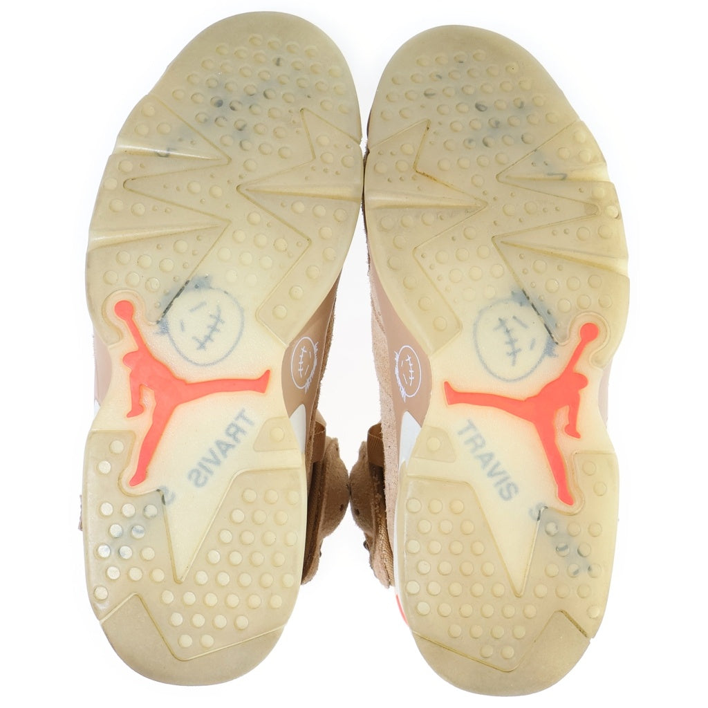 NIKE(ナイキ) ×TRAVIS SCOTT AIR JORDAN 6 RETRO SP BRITISH KAHKI トラヴィススコット エアジョーダン6 ブリティッシュ カーキ ハイカットスニーカー レディース US6.5/24.5cm DH0690-200