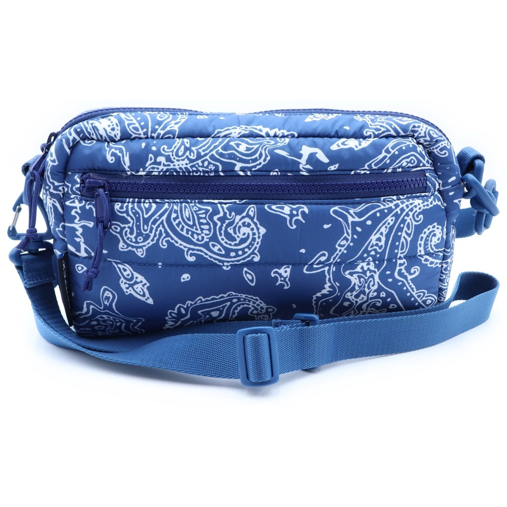 SUPREME(シュプリーム) 22AW Puffer Side Bag Paisley ペイズリー パファー サイド ショルダーポーチ ブルー レディース