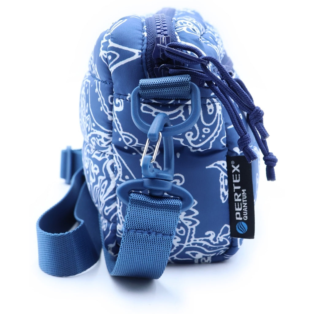 SUPREME(シュプリーム) 22AW Puffer Side Bag Paisley ペイズリー パファー サイド ショルダーポーチ ブルー レディース