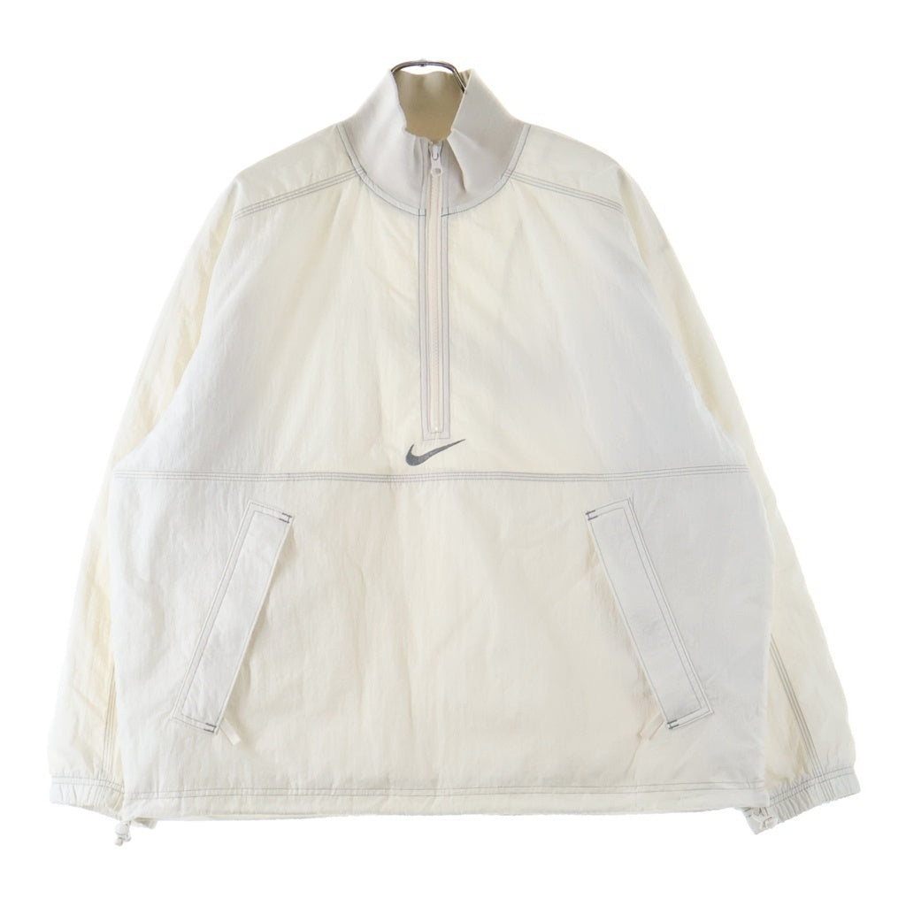 NIKE(ナイキ) 24SS ×SUPREME RIPSTOP PULLOVER シュプリーム リップストップ プルオーバー ハーフジップナイロンジャケット ホワイト FQ0340-030
